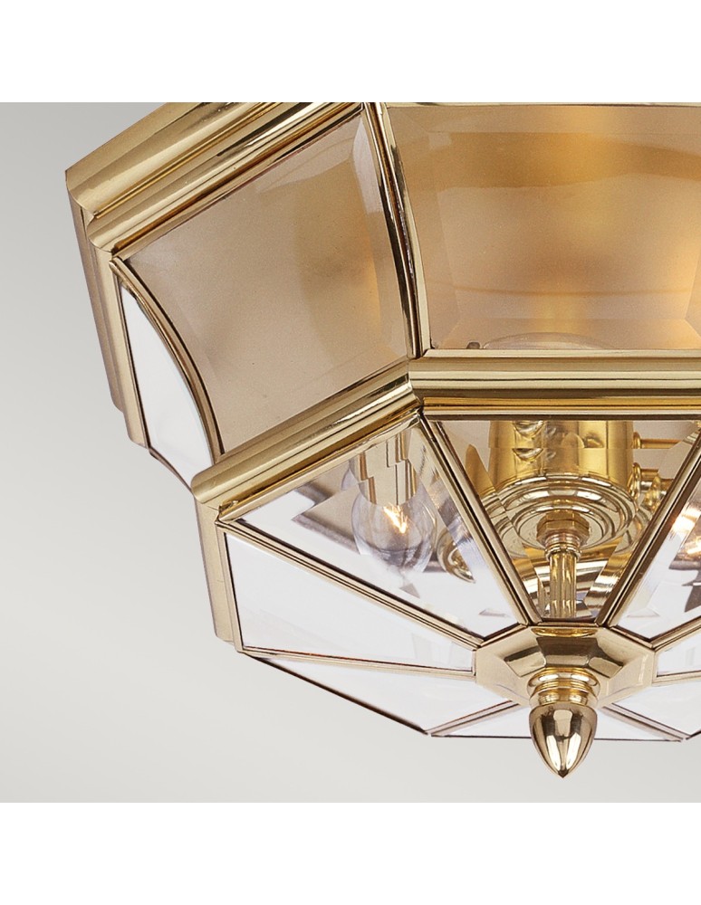 Lampy zewnętrzne sufitowe - Elstead NEWBURY Plafon E14 3x40W IP44 Mosiądz QZ-NEWBURY-F-PB - product kolory-swiatla.pl 3