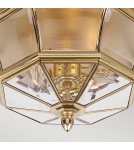 Lampy zewnętrzne sufitowe - Elstead NEWBURY Plafon E14 3x40W IP44 Mosiądz QZ-NEWBURY-F-PB - product 4