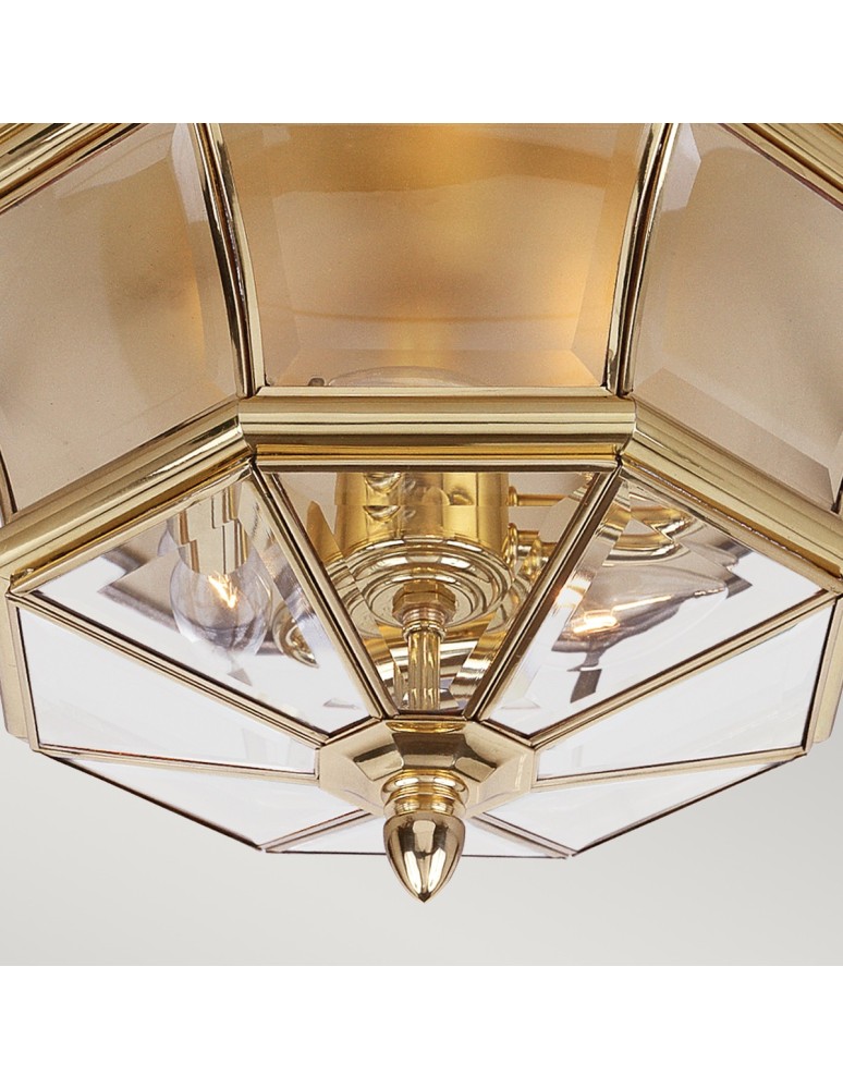 Lampy zewnętrzne sufitowe - Elstead NEWBURY Plafon E14 3x40W IP44 Mosiądz QZ-NEWBURY-F-PB - product kolory-swiatla.pl 4