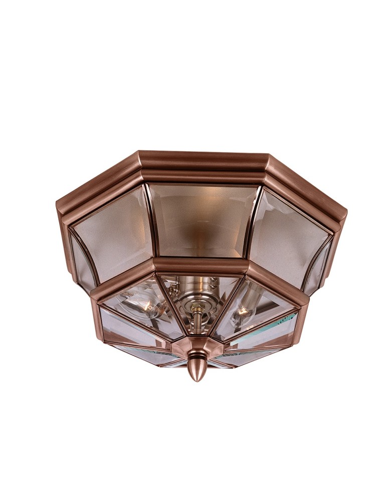 Lampy zewnętrzne sufitowe - Elstead NEWBURY Plafon E14 3x40W IP44 Miedziany QZ-NEWBURY-F-AC - produkt kolory-swiatla.pl 1