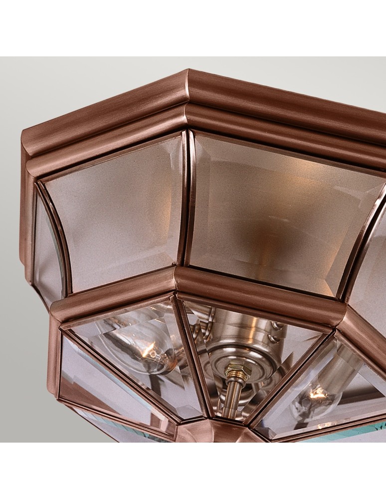 Lampy zewnętrzne sufitowe - Elstead NEWBURY Plafon E14 3x40W IP44 Miedziany QZ-NEWBURY-F-AC - product kolory-swiatla.pl 3
