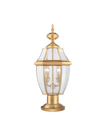 Elstead NEWBURY Stojąca Zewnętrzna E14 2x60W IP44 Mosiądz QZ-NEWBURY3-L-PB