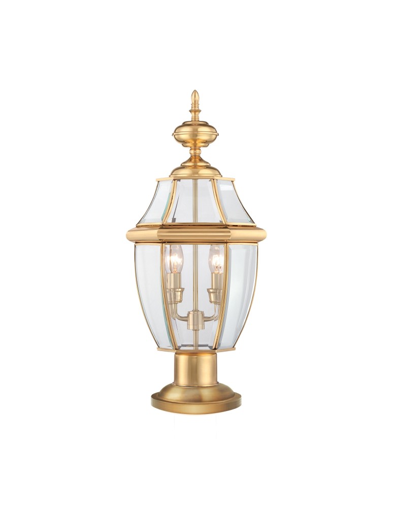 Lampy ogrodowe stojące - Elstead NEWBURY Stojąca Zewnętrzna E14 2x60W IP44 Mosiądz QZ-NEWBURY3-L-PB - produkt kolory-swiatla.pl 1