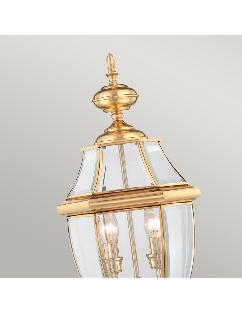 Lampy ogrodowe stojące - Elstead NEWBURY Stojąca Zewnętrzna E14 2x60W IP44 Mosiądz QZ-NEWBURY3-L-PB - product kolory-swiatla.pl 2