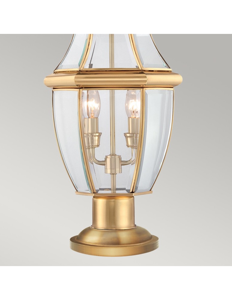 Lampy ogrodowe stojące - Elstead NEWBURY Stojąca Zewnętrzna E14 2x60W IP44 Mosiądz QZ-NEWBURY3-L-PB - product kolory-swiatla.pl 3