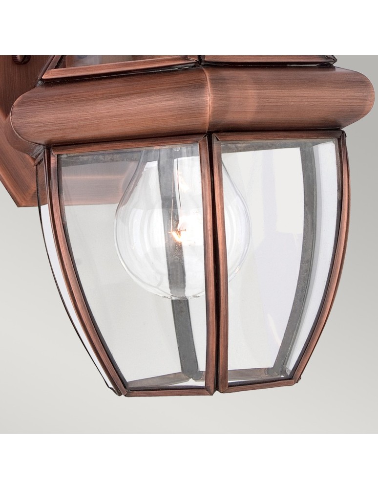 Elstead NEWBURY Kinkiet E27 1x60W IP44 Miedziany QZ-NEWBURY2-S-AC