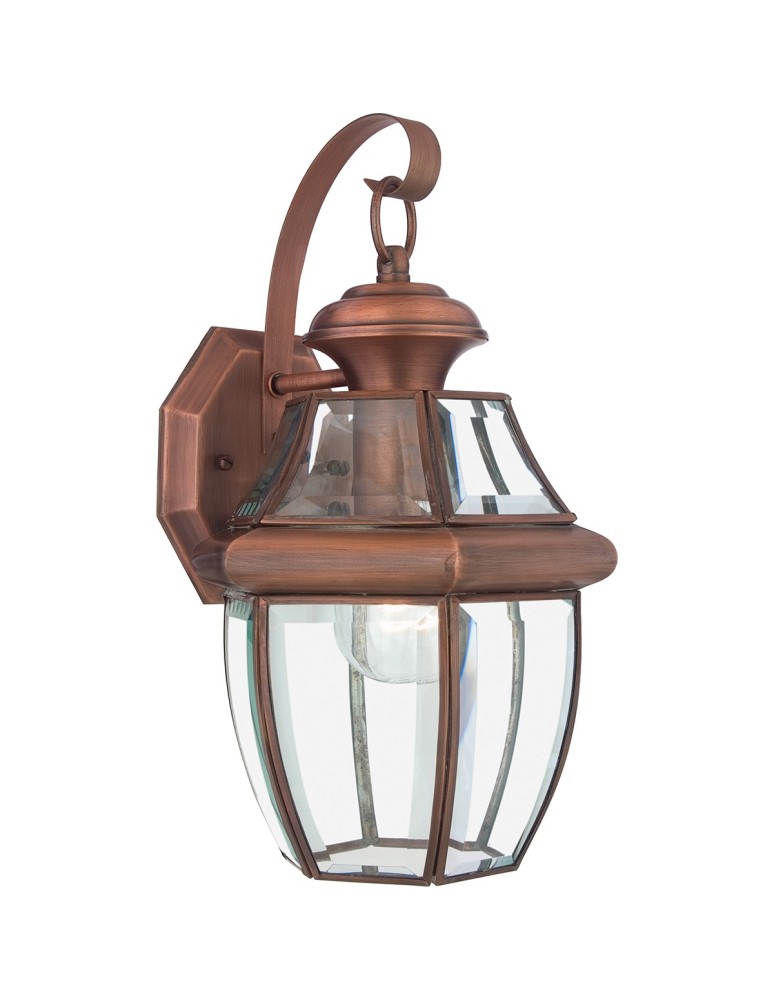 Kinkiety zewnętrzne - Elstead NEWBURY Kinkiet E27 1x100W IP44 Miedziany QZ-NEWBURY2-M-AC - produkt kolory-swiatla.pl 1