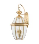 Kinkiety zewnętrzne - Elstead NEWBURY Kinkiet E14 2x60W IP44 Mosiądz QZ-NEWBURY2-L-PB - product 1