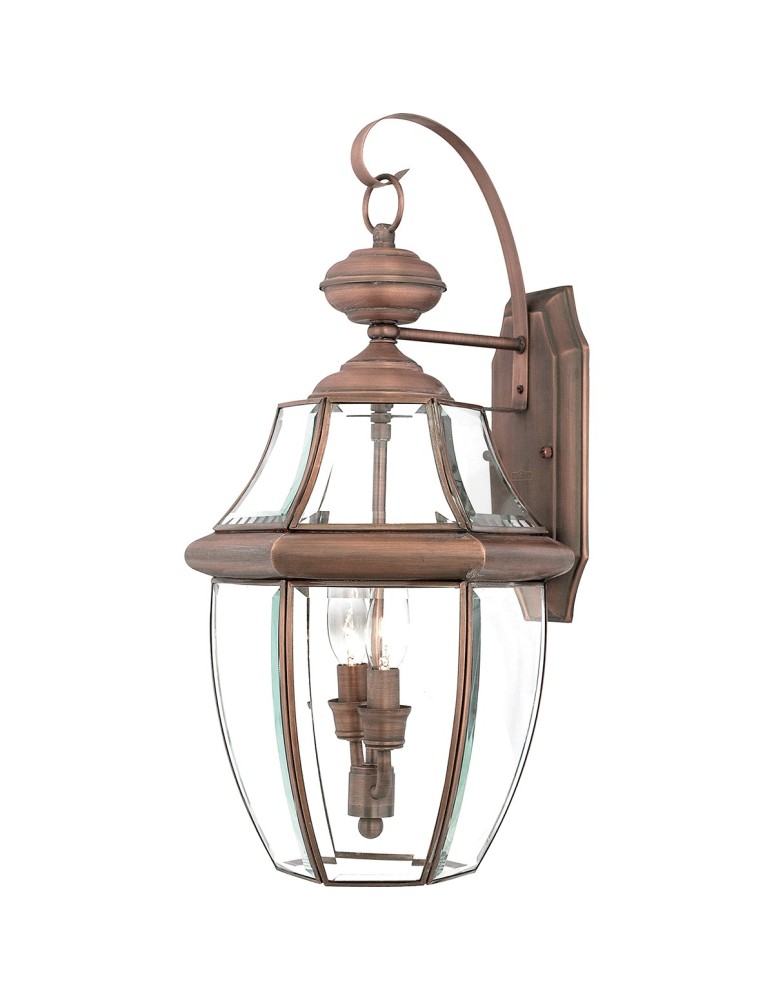 Kinkiety zewnętrzne - Elstead NEWBURY Kinkiet E14 2x60W IP44 Miedziany QZ-NEWBURY2-L-AC - produkt kolory-swiatla.pl 1
