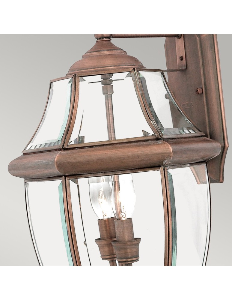 Kinkiety zewnętrzne - Elstead NEWBURY Kinkiet E14 2x60W IP44 Miedziany QZ-NEWBURY2-L-AC - product kolory-swiatla.pl 3