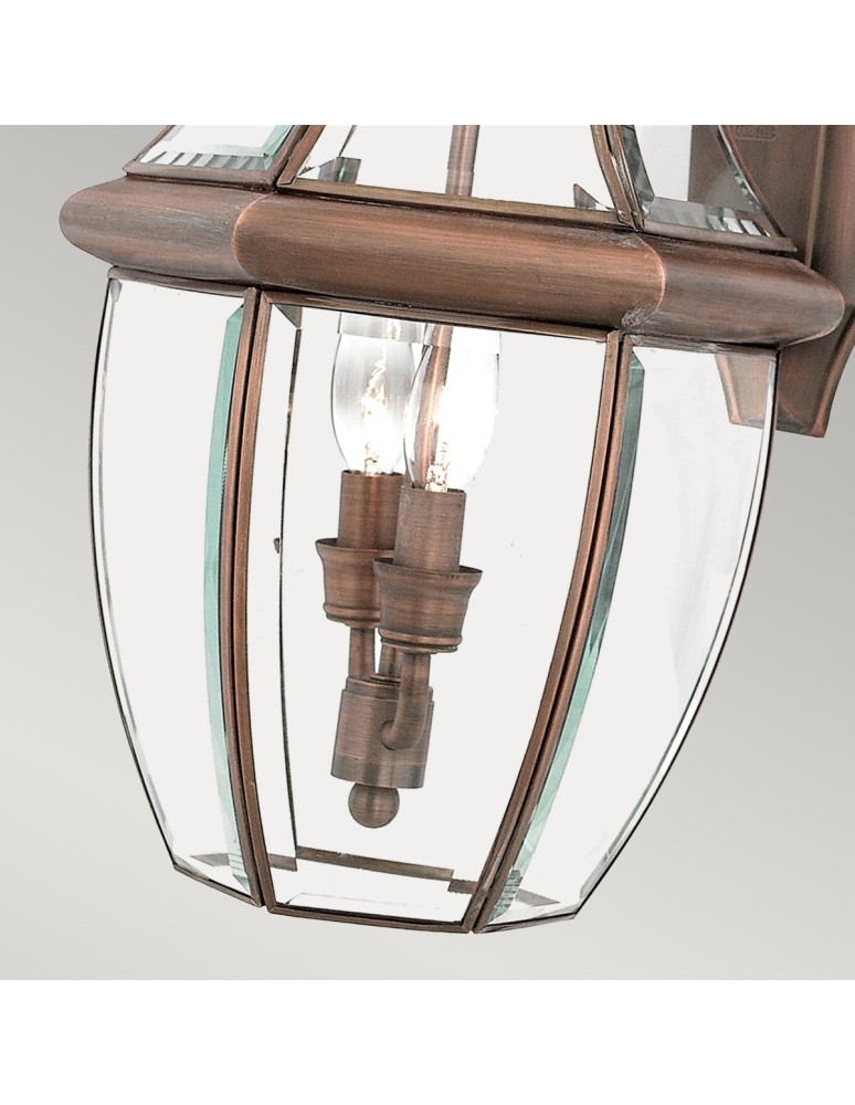 Kinkiety zewnętrzne - Elstead NEWBURY Kinkiet E14 2x60W IP44 Miedziany QZ-NEWBURY2-L-AC - product kolory-swiatla.pl 4