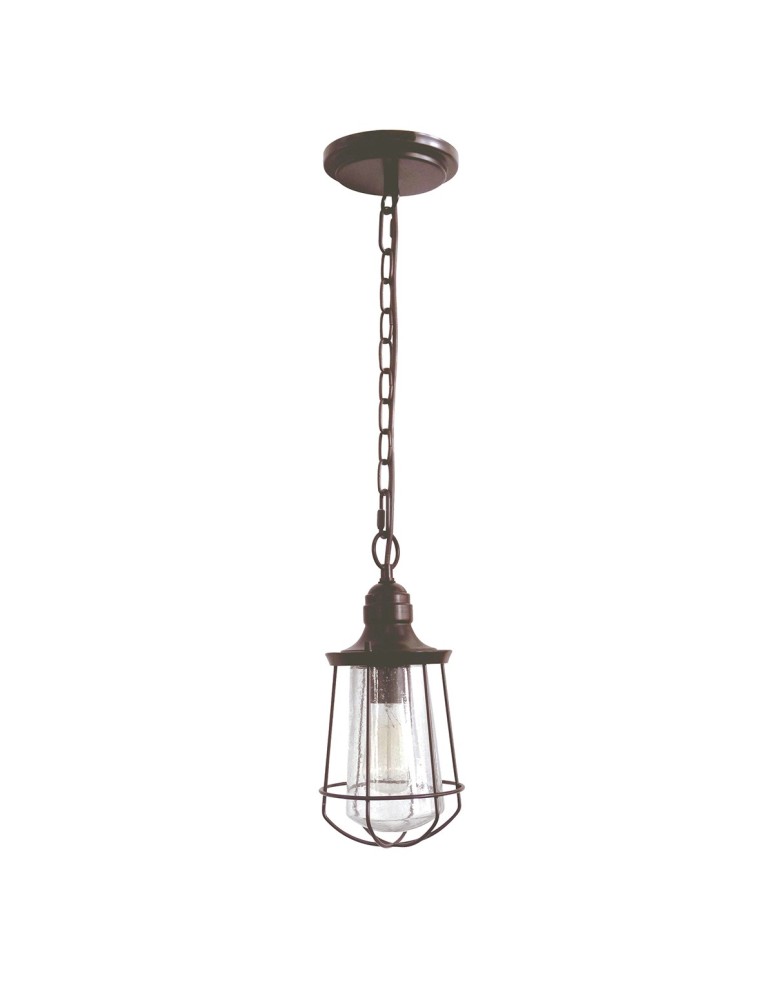 Lampy wiszące - Elstead MARINE Wisząca E27 1x60W Brązowy QZ-MARINE8-S - produkt kolory-swiatla.pl 1