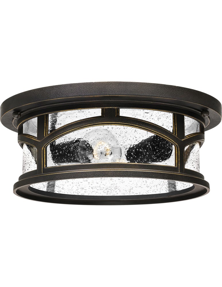 Lampy zewnętrzne sufitowe - Elstead MARBLEHEAD Plafon E27 2x40W IP44 Brązowy QZ-MARBLEHEAD-F - produkt kolory-swiatla.pl 1