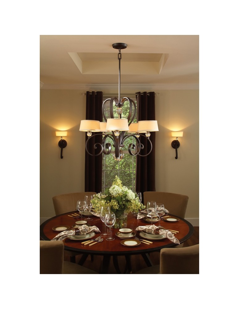 Żyrandole - Elstead MADISON MANOR Żyrandol G9 5x3W Brązowy QZ-MADISON-MANOR5-WT - produkt kolory-swiatla.pl 2