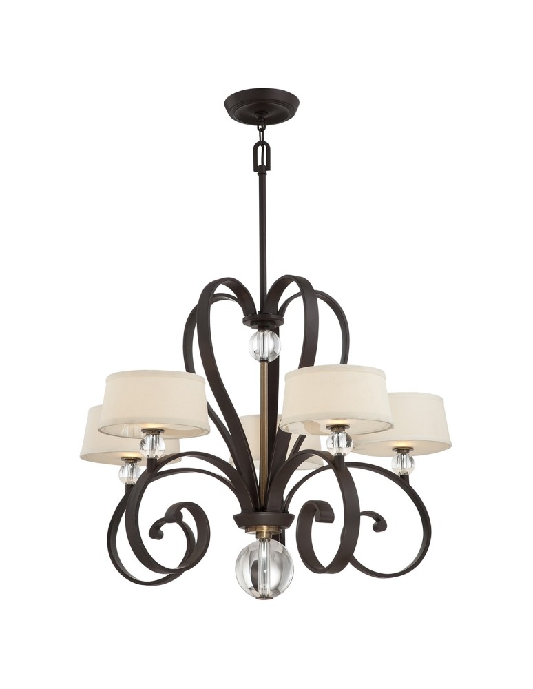 Żyrandole - Elstead MADISON MANOR Żyrandol G9 5x3W Brązowy QZ-MADISON-MANOR5-WT - produkt kolory-swiatla.pl 3