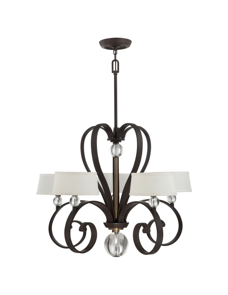 Żyrandole - Elstead MADISON MANOR Żyrandol G9 5x3W Brązowy QZ-MADISON-MANOR5-WT - produkt kolory-swiatla.pl 6