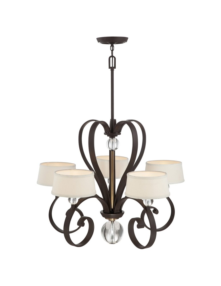 Żyrandole - Elstead MADISON MANOR Żyrandol G9 5x3W Brązowy QZ-MADISON-MANOR5-WT - produkt kolory-swiatla.pl 7