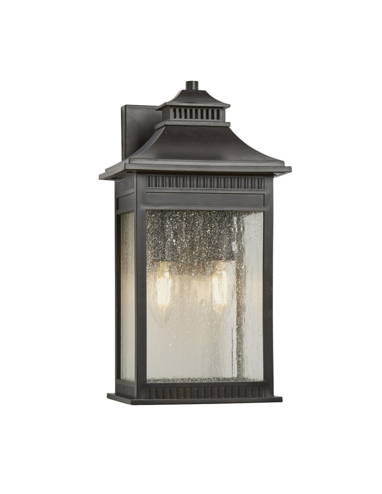 Kinkiety zewnętrzne - Elstead LIVINGSTON Kinkiet E14 2x40W IP44 Brązowy QZ-LIVINGSTON2-M - produkt kolory-swiatla.pl 1