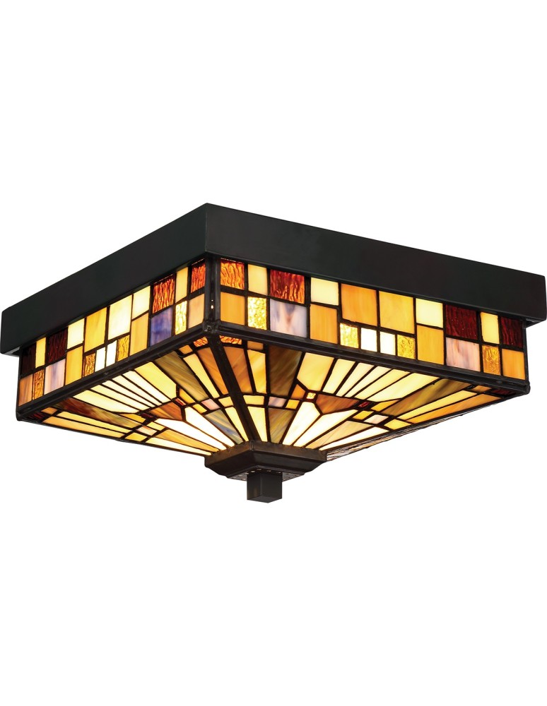 Lampy zewnętrzne sufitowe - Elstead INGLENOOK OUTDOOR Plafon Zewnętrzna E27 2x60W IP44 Brązowy QZ-INGLENOOK-F - produkt kolory-swiatla.pl 1