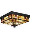 Elstead INGLENOOK OUTDOOR Plafon Zewnętrzna E27 2x60W IP44 Brązowy QZ-INGLENOOK-F