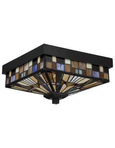 Elstead INGLENOOK OUTDOOR Plafon Zewnętrzna E27 2x60W IP44 Brązowy QZ-INGLENOOK-F - product 2