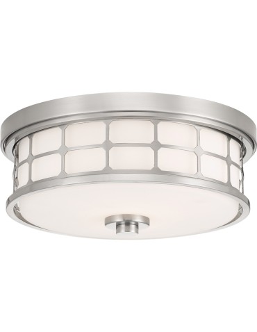 Elstead GUARDIAN Plafon E27 2x60W Nikiel QZ-GUARDIAN-F-BN