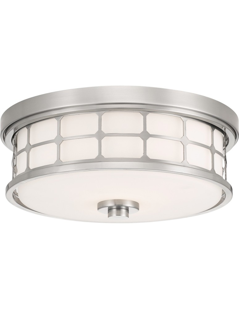 Lampy sufitowe - Elstead GUARDIAN Plafon E27 2x60W Nikiel QZ-GUARDIAN-F-BN - produkt kolory-swiatla.pl 1