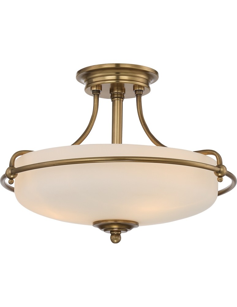 Lampy sufitowe retro - Elstead GRIFFIN Wisząca E27 3x100W Mosiądz QZ-GRIFFIN-SFS-WS - produkt kolory-swiatla.pl 1