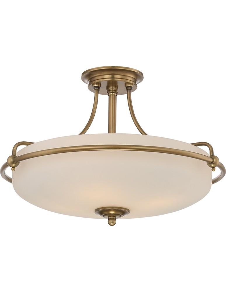Lampy sufitowe retro - Elstead GRIFFIN Wisząca E27 4x100W Mosiądz QZ-GRIFFIN-SFM-WS - produkt kolory-swiatla.pl 1