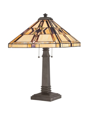 Elstead FINTON Lampa Stołowa E27 2x60W Brązowy QZ-FINTON-TL