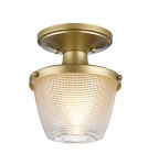 Plafony hermetyczne - Elstead DUBLIN Plafon E27 1x60W IP44 Mosiądz QZ-DUBLIN-SF-PNBR - product 1
