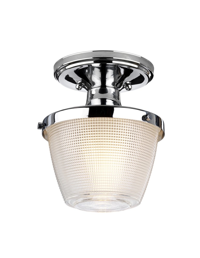 Plafony hermetyczne - Elstead DUBLIN Plafon E27 1x60W IP44 Chrom QZ-DUBLIN-SF-PC - produkt kolory-swiatla.pl 1