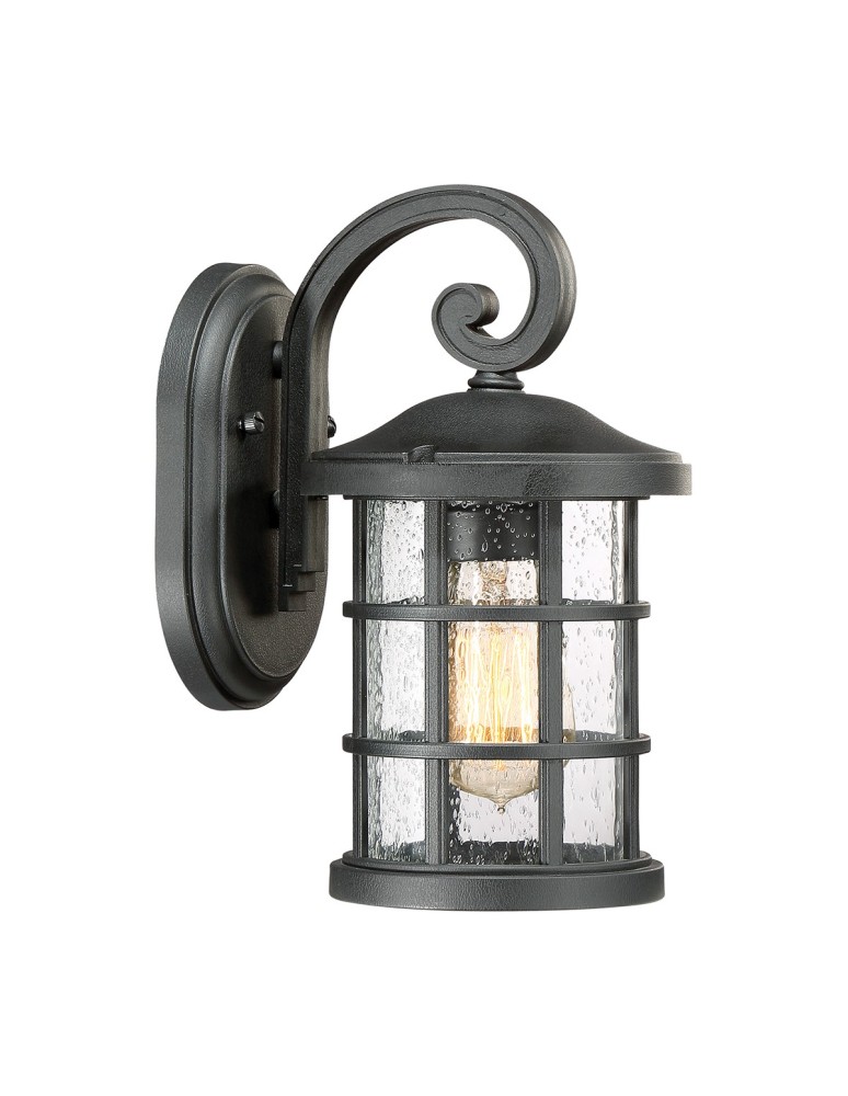 Kinkiety zewnętrzne - Elstead CRUSADE Kinkiet E27 1x60W IP44 Czarny QZ-CRUSADE-S-BLK - produkt kolory-swiatla.pl 1