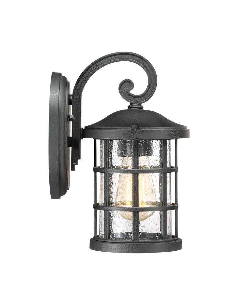 Elstead CRUSADE Kinkiet E27 1x60W IP44 Czarny QZ-CRUSADE-S-BLK