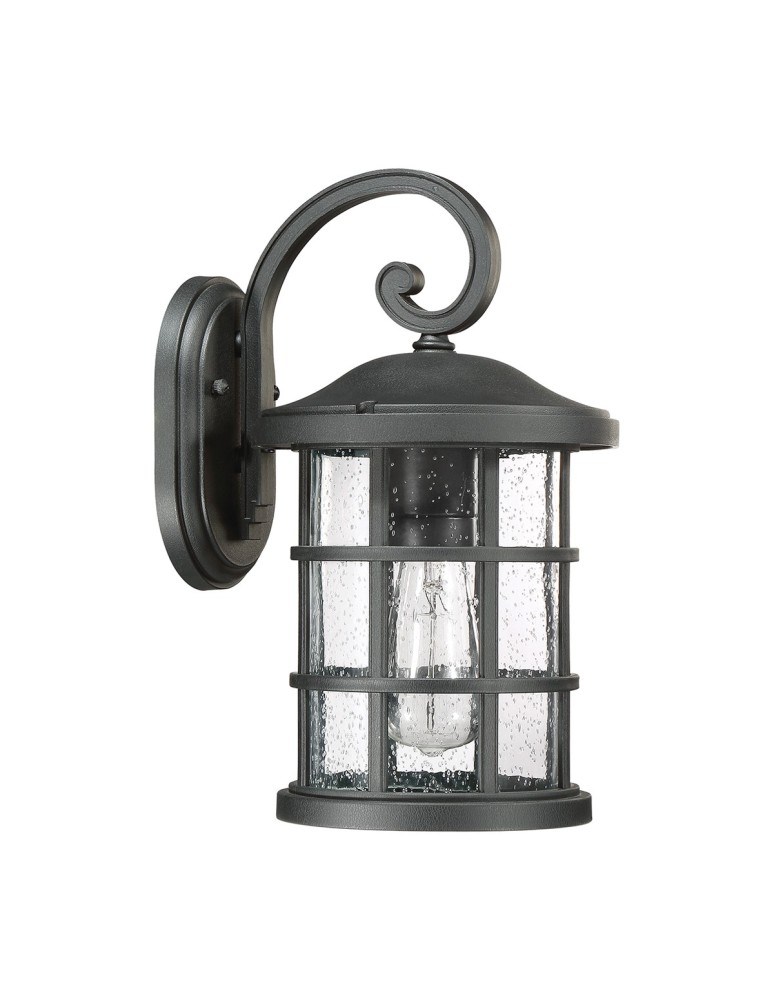 Elstead CRUSADE Kinkiet E27 1x60W IP44 Czarny QZ-CRUSADE-M-BLK