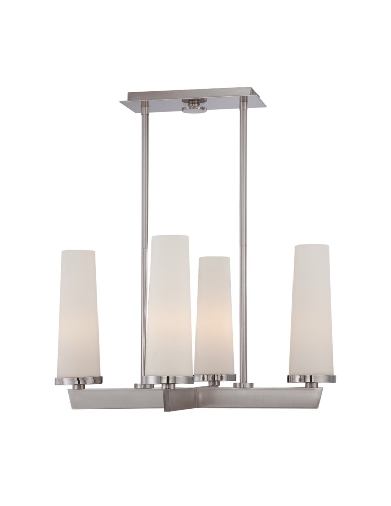 Żyrandole nowoczesne - Elstead CHELSEA LOFT Żyrandol E27 4x100W Nikiel QZ-CHELSEA-LOFT4 - produkt kolory-swiatla.pl 1