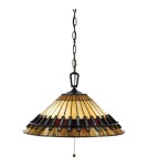 Lampy wiszące - Elstead CHASTAIN Wisząca E27 3x60W Brązowy QZ-CHASTAIN-P - product 1