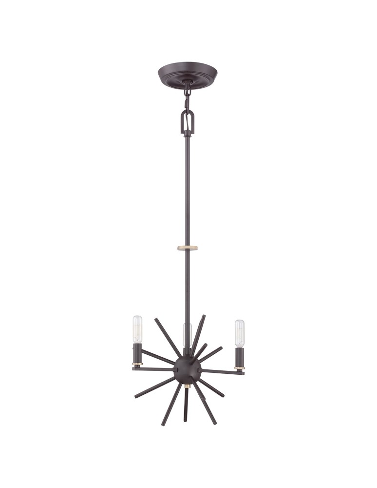 Elstead CARNEGIE Żyrandol E14 3x60W Brązowy QZ-CARNEGIE3