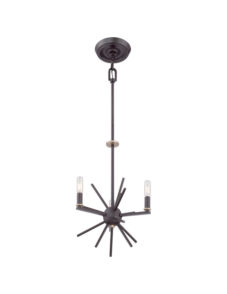 Elstead CARNEGIE Żyrandol E14 3x60W Brązowy QZ-CARNEGIE3