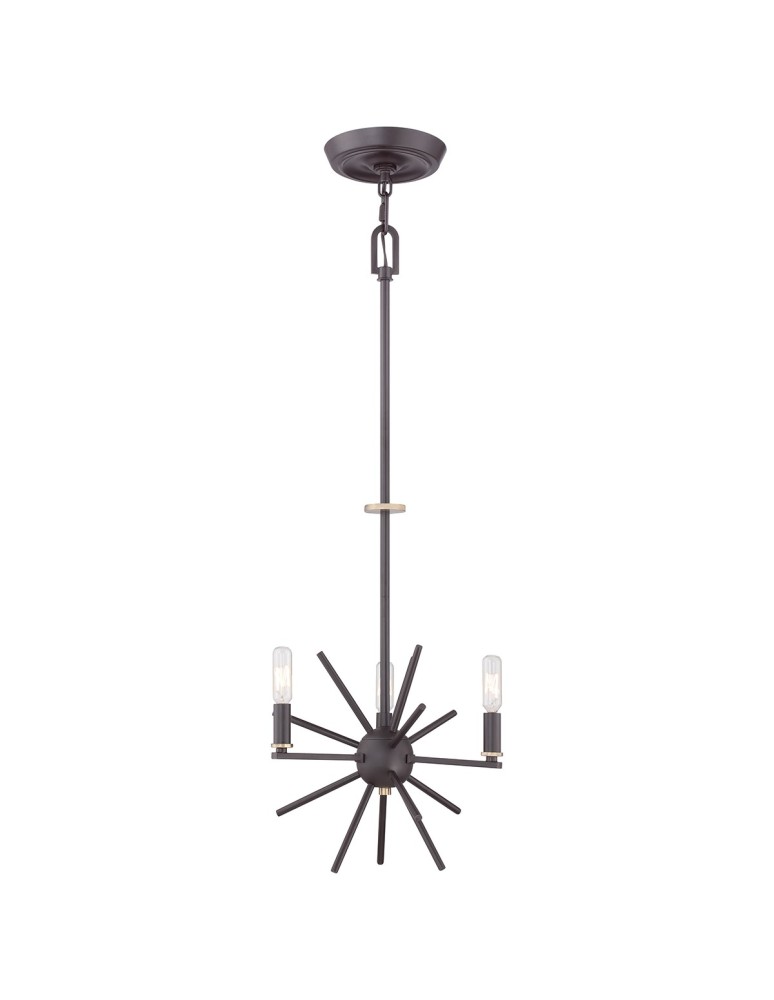 Elstead CARNEGIE Żyrandol E14 3x60W Brązowy QZ-CARNEGIE3