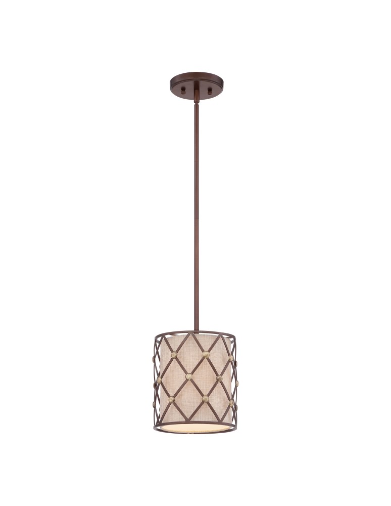 Lampy wiszące - Elstead BROWN LATTICE Wisząca E27 1x100W Miedziany QZ-BROWN-LATTICE-P-S - produkt kolory-swiatla.pl 1