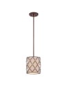 Elstead BROWN LATTICE Wisząca E27 1x100W Miedziany QZ-BROWN-LATTICE-P-S