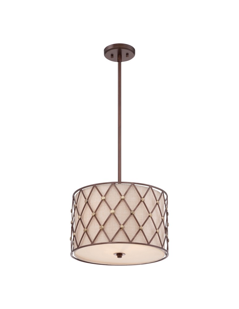 Lampy wiszące - Elstead BROWN LATTICE Wisząca E27 3x100W Miedziany QZ-BROWN-LATTICE-P-M - produkt kolory-swiatla.pl 1