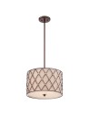 Elstead BROWN LATTICE Wisząca E27 3x100W Miedziany QZ-BROWN-LATTICE-P-M