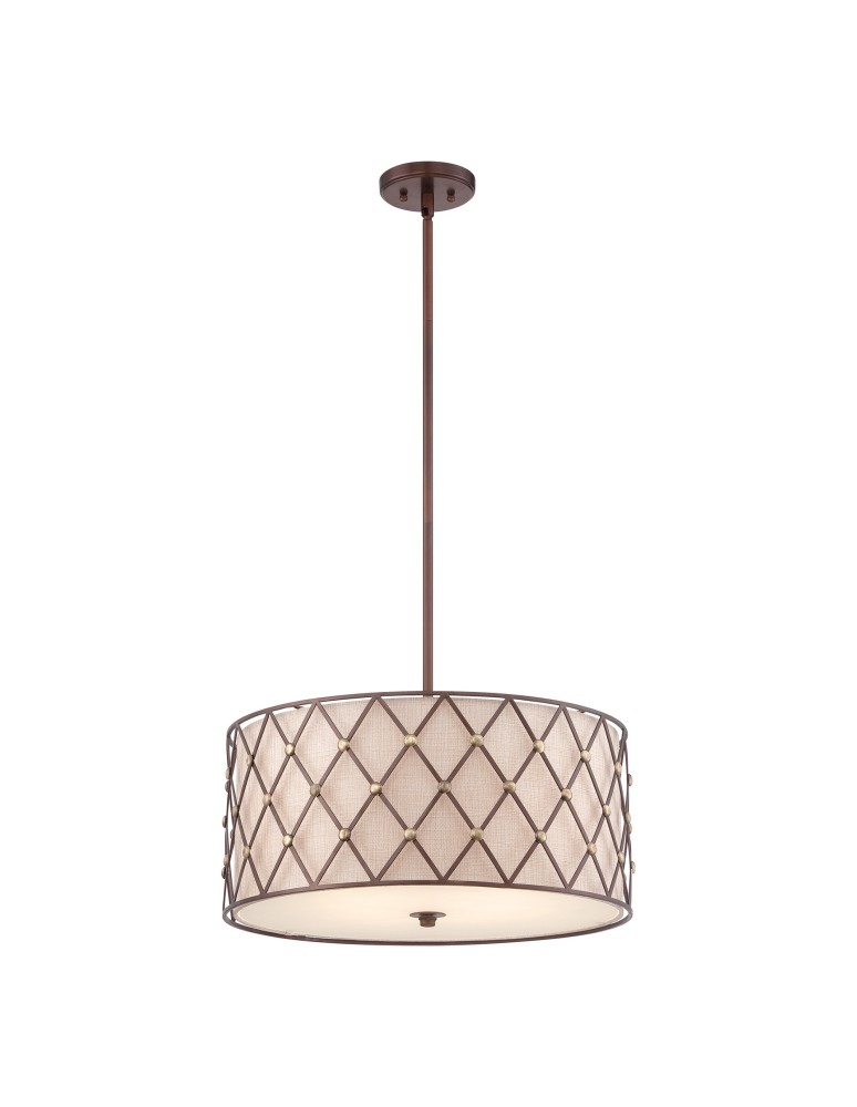 Lampy wiszące - Elstead BROWN LATTICE Wisząca E27 4x100W Miedziany QZ-BROWN-LATTICE-P-L - produkt kolory-swiatla.pl 1