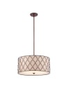Elstead BROWN LATTICE Wisząca E27 4x100W Miedziany QZ-BROWN-LATTICE-P-L