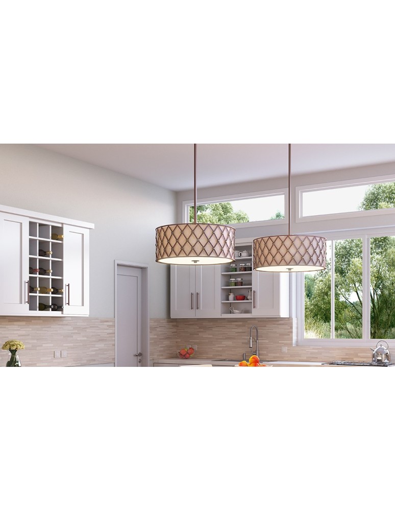 Lampy wiszące - Elstead BROWN LATTICE Wisząca E27 4x100W Miedziany QZ-BROWN-LATTICE-P-L - product kolory-swiatla.pl 2