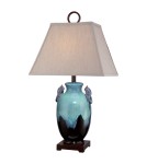 Lampy stołowe z abażurem - Elstead AMPHORA Lampa Stołowa E27 1x100W Turkusowy QZ-AMPHORA - product 1