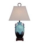 Lampy stołowe z abażurem - Elstead AMPHORA Lampa Stołowa E27 1x100W Turkusowy QZ-AMPHORA - product 4