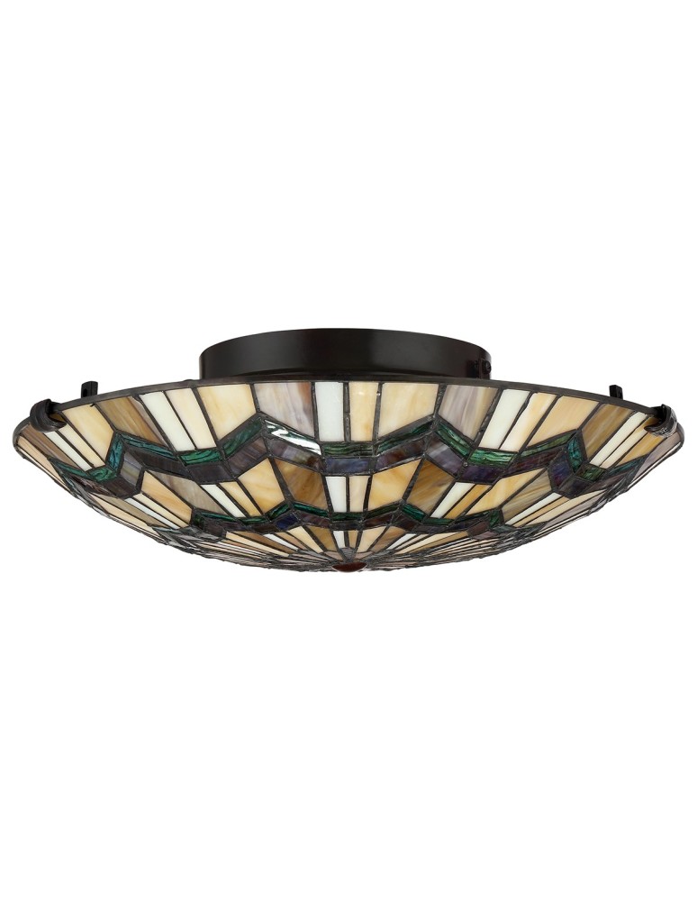 Lampy sufitowe - Elstead ALCOTT Plafon E27 2x60W Brązowy QZ-ALCOTT-F - produkt kolory-swiatla.pl 2